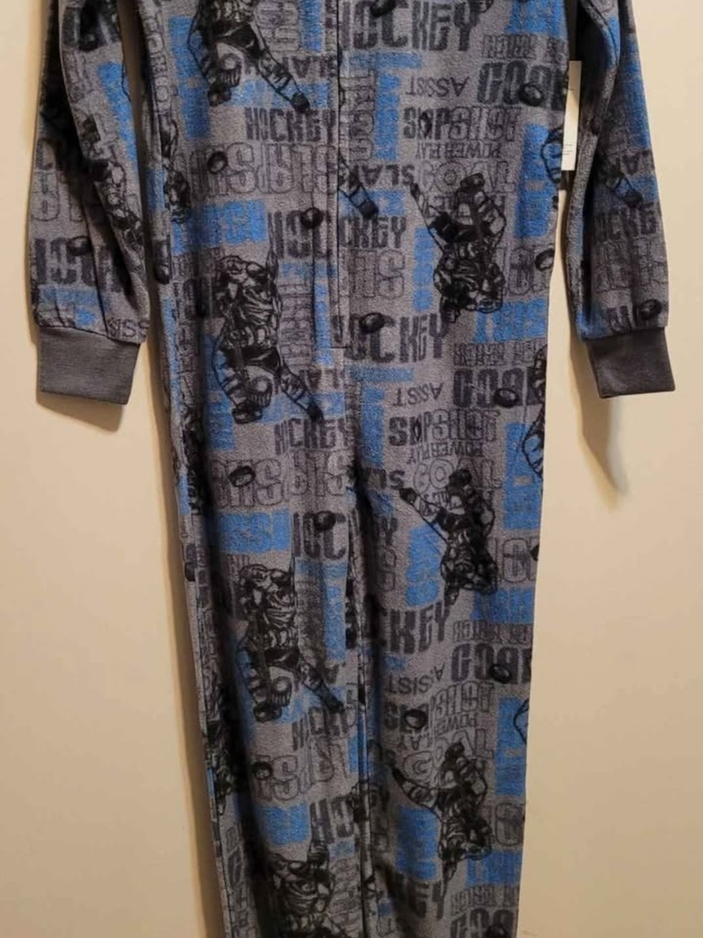 Brand New Kids Grey & Blue One-Piece Pajama Romper.Size 4-5 Years.